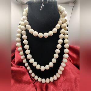 Vintage Chico's Opera Length Stone Beaded Necklace With Tag